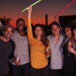 Do you know what to wear to a glow in the dark party? Prepare to light up the night with your fashionable outfit. Choose neon colours for a vibrant, glowing look.